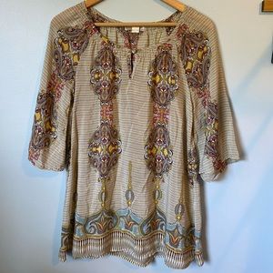 Trinity Anthro Boho Silk Top